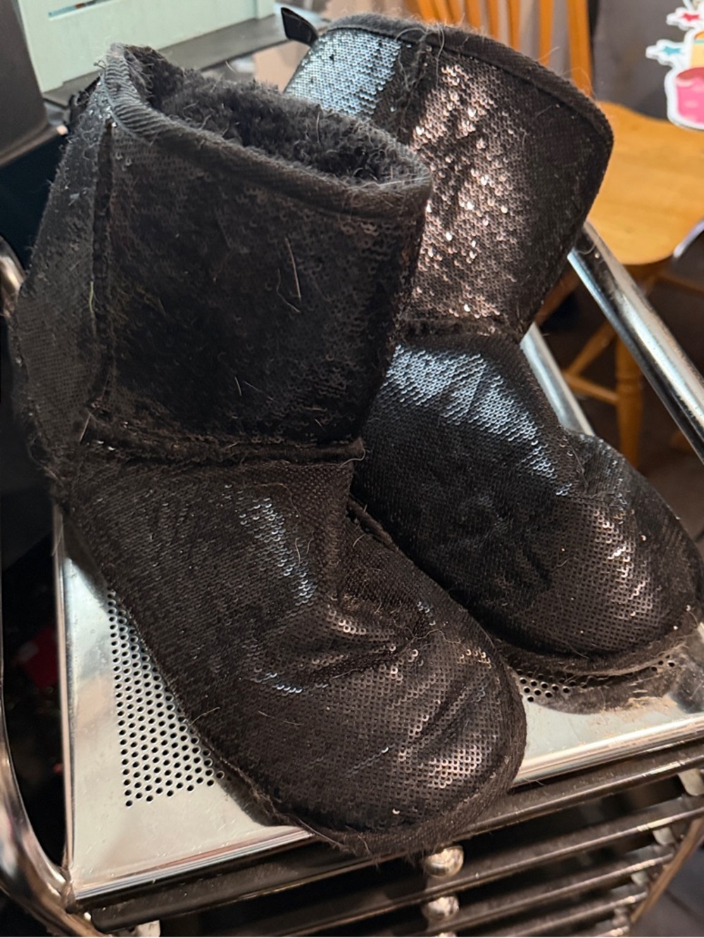 Torrid Black Sequin Boots